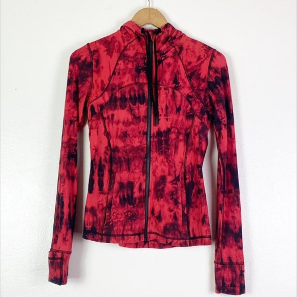 Lululemon Hooded Define Jacket *Nulu Size 6 Game Day Red Black Multi GDBM - Picture 2 of 6